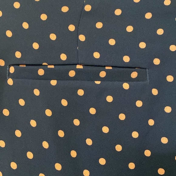 BANANA REPUBLIC HIGH RISE WIDE LEG STRETCH  POLKA DOT PANTS SIZE 8 - Picture 9 of 15